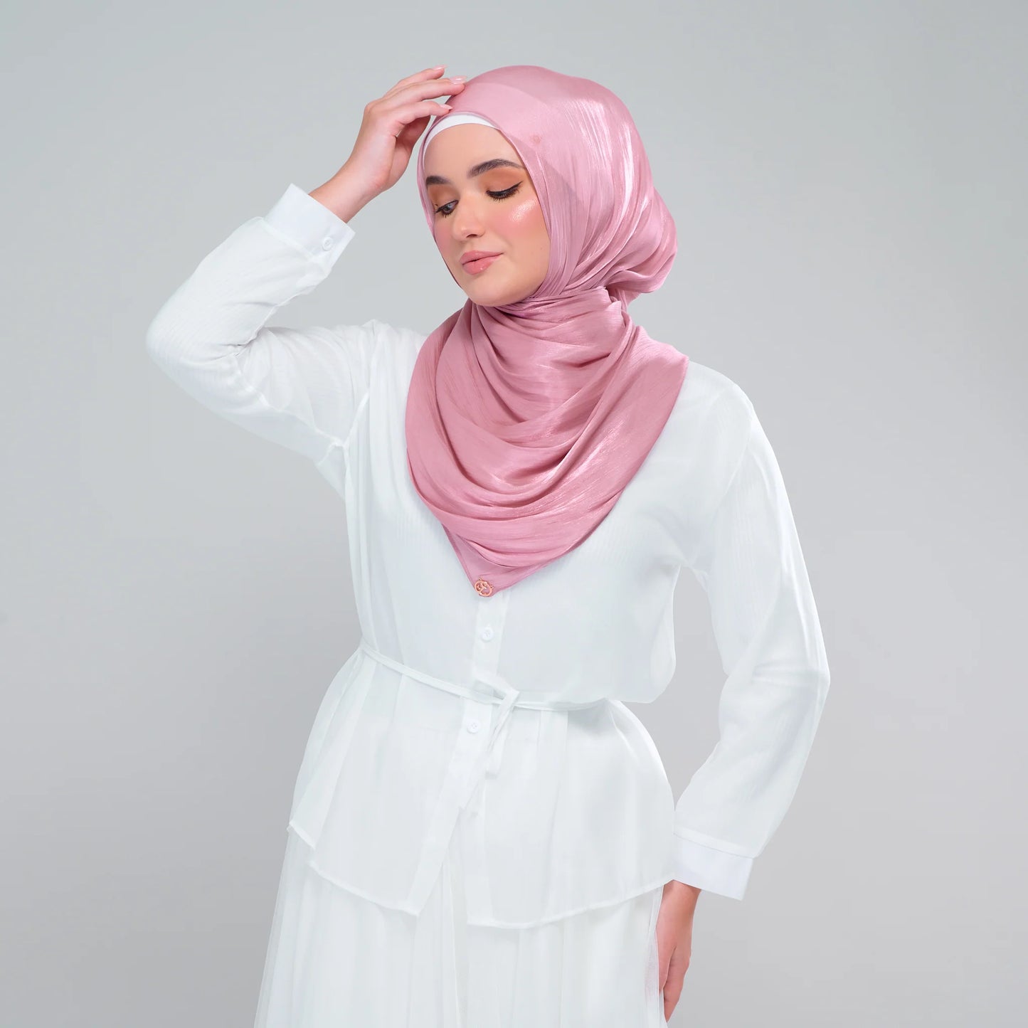 Dolce Raia in Dusty Rose with Signature Tie-Back Inner Attached