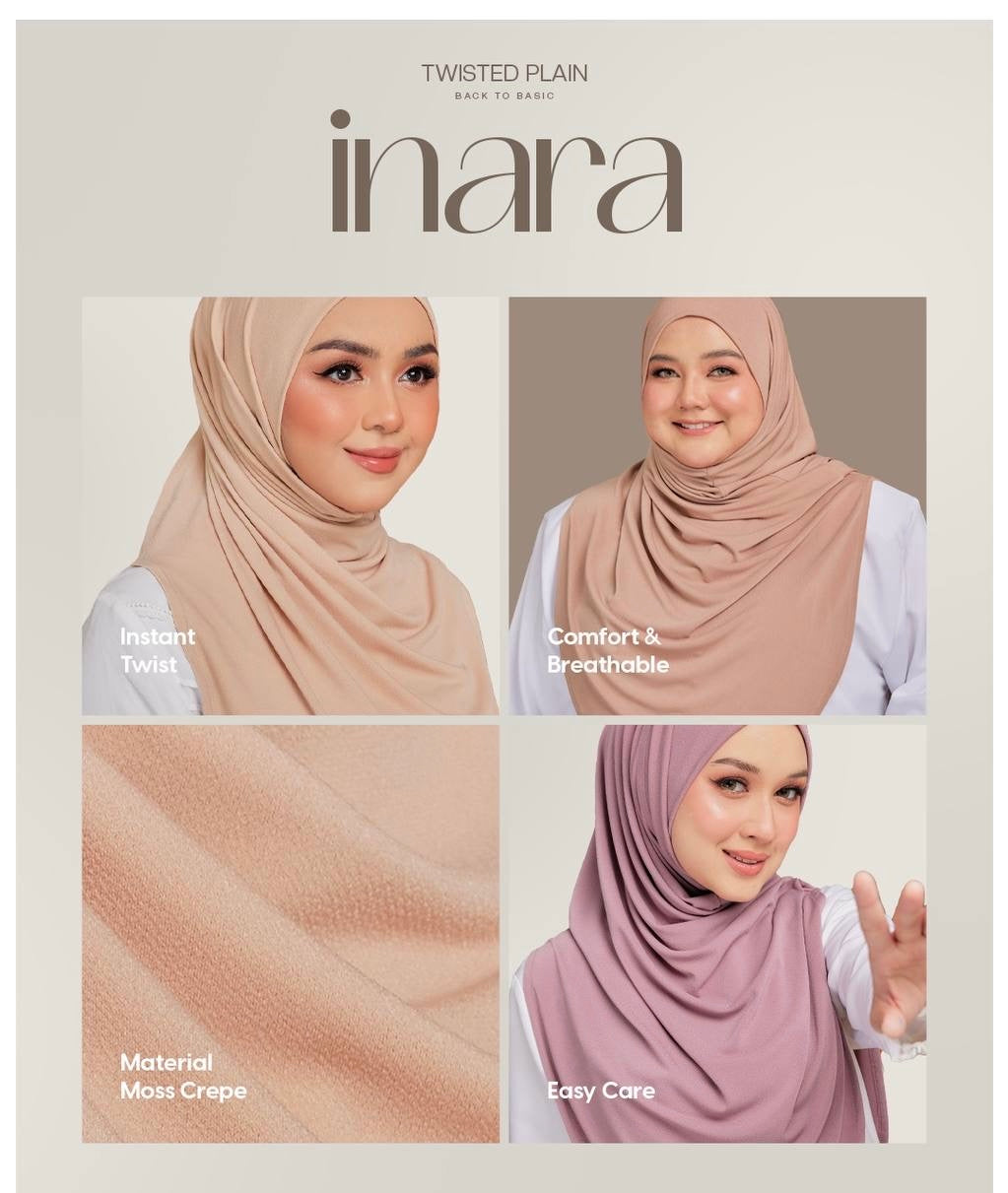 Inara Twist Instant by Heejab in Black