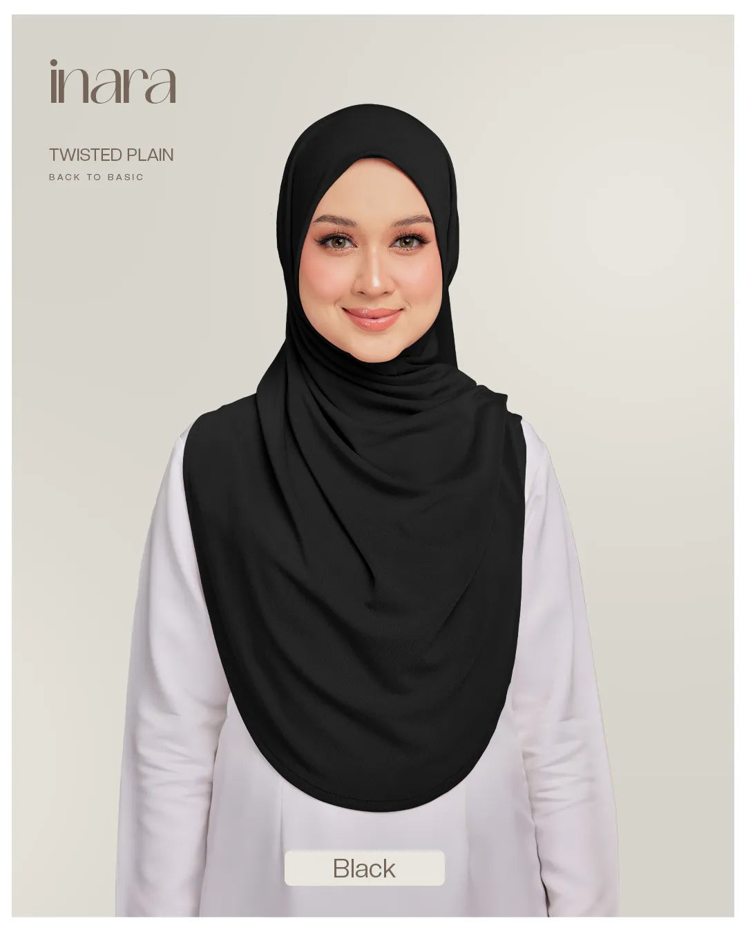 Inara Twist Instant by Heejab in Black