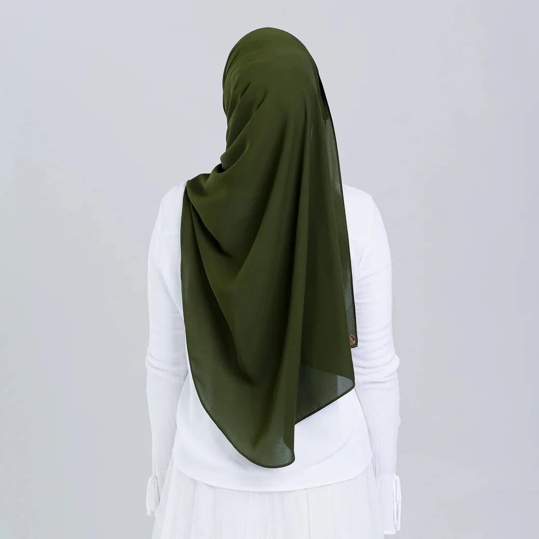 Tag n' Go Max [2M] | Premium Korean Chiffon in Olive