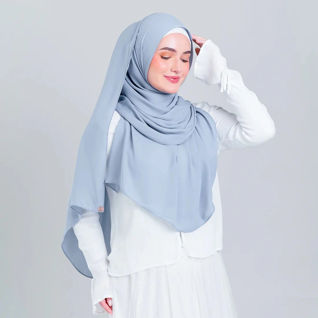 Tag n' Go Max [2M] | Premium Korean Chiffon in Powder Blue