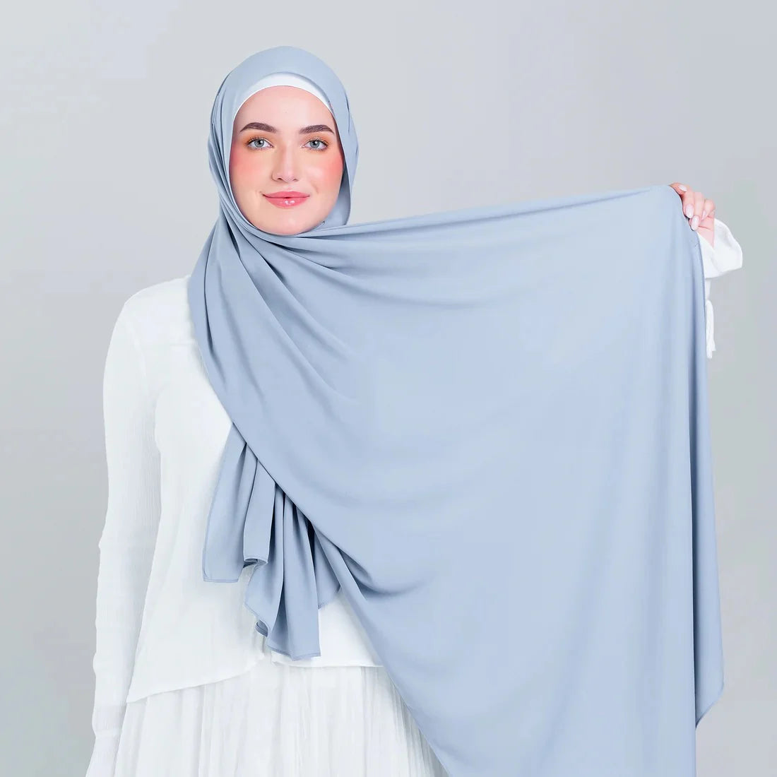 Tag n' Go Max [2M] | Premium Korean Chiffon in Powder Blue