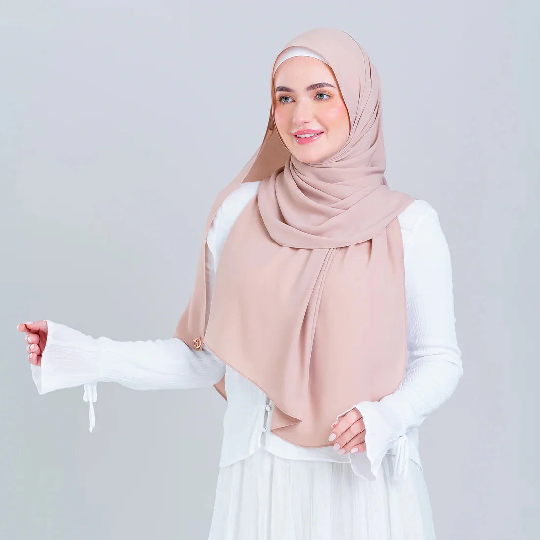 Tag n' Go Max [2M] | Premium Korean Chiffon in Nude