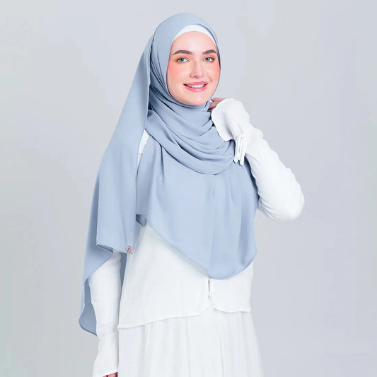 Tag n' Go Max [2M] | Premium Korean Chiffon in Powder Blue