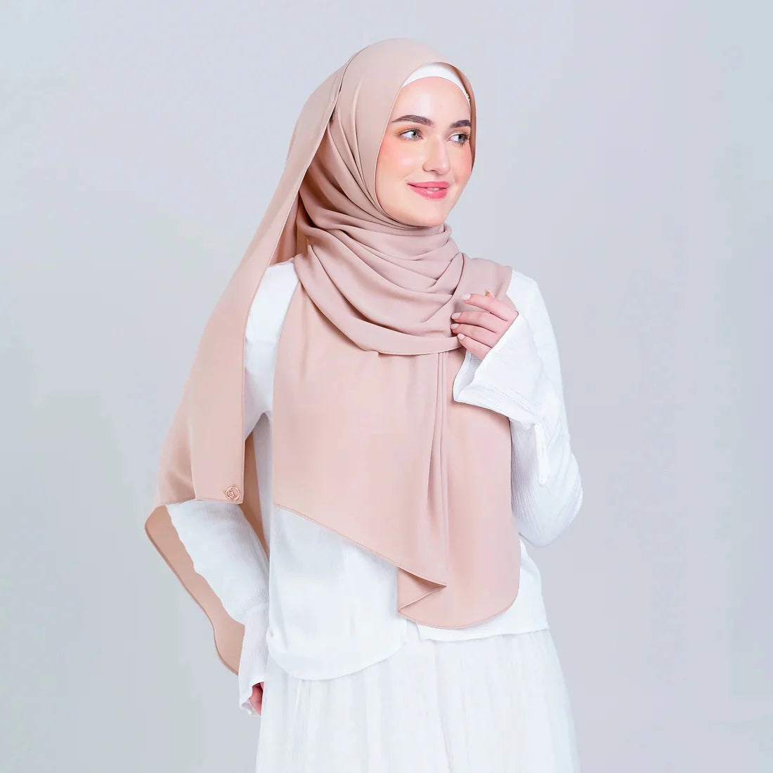 Tag n' Go Max [2M] | Premium Korean Chiffon in Nude