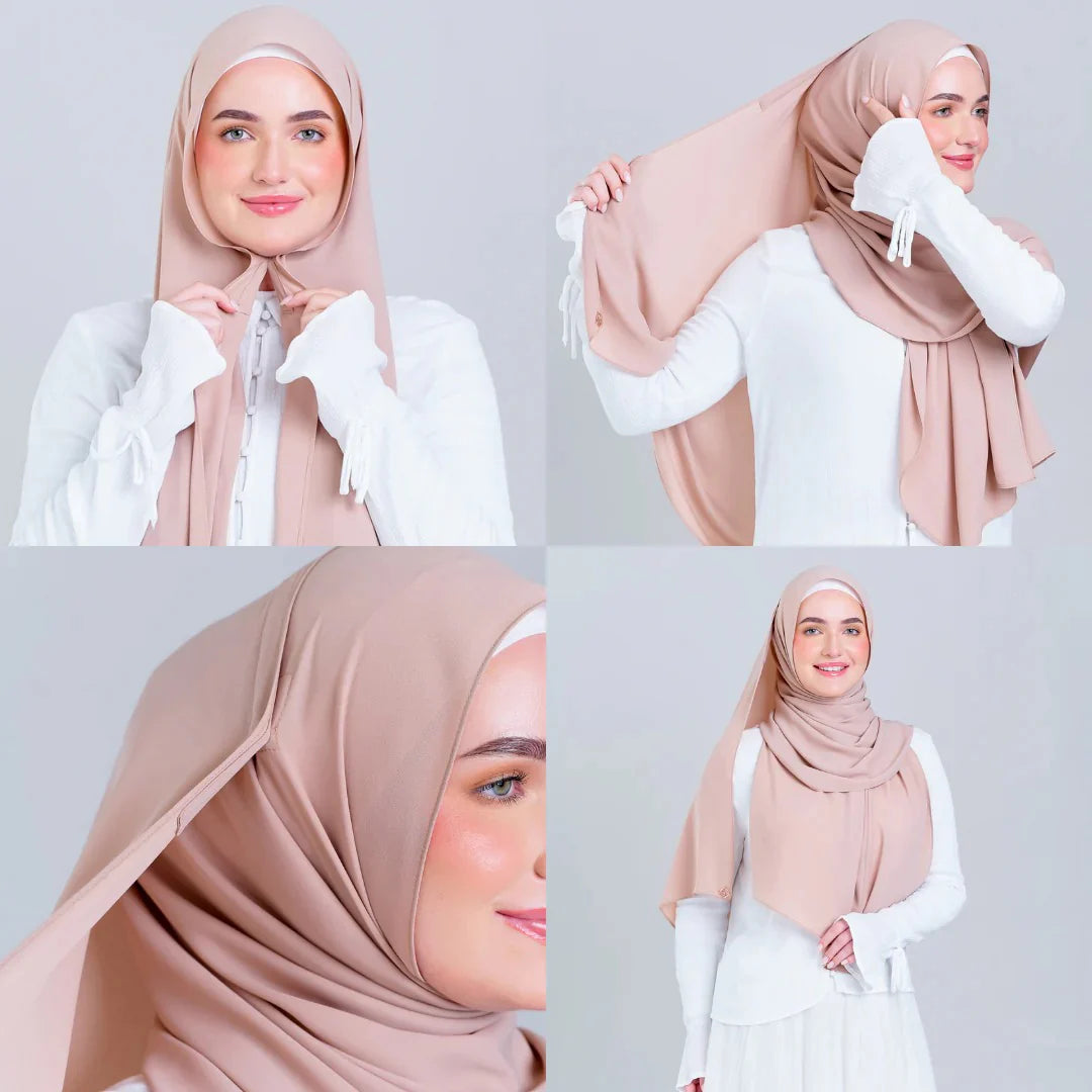 Tag n' Go Max [2M] | Premium Korean Chiffon in Nude