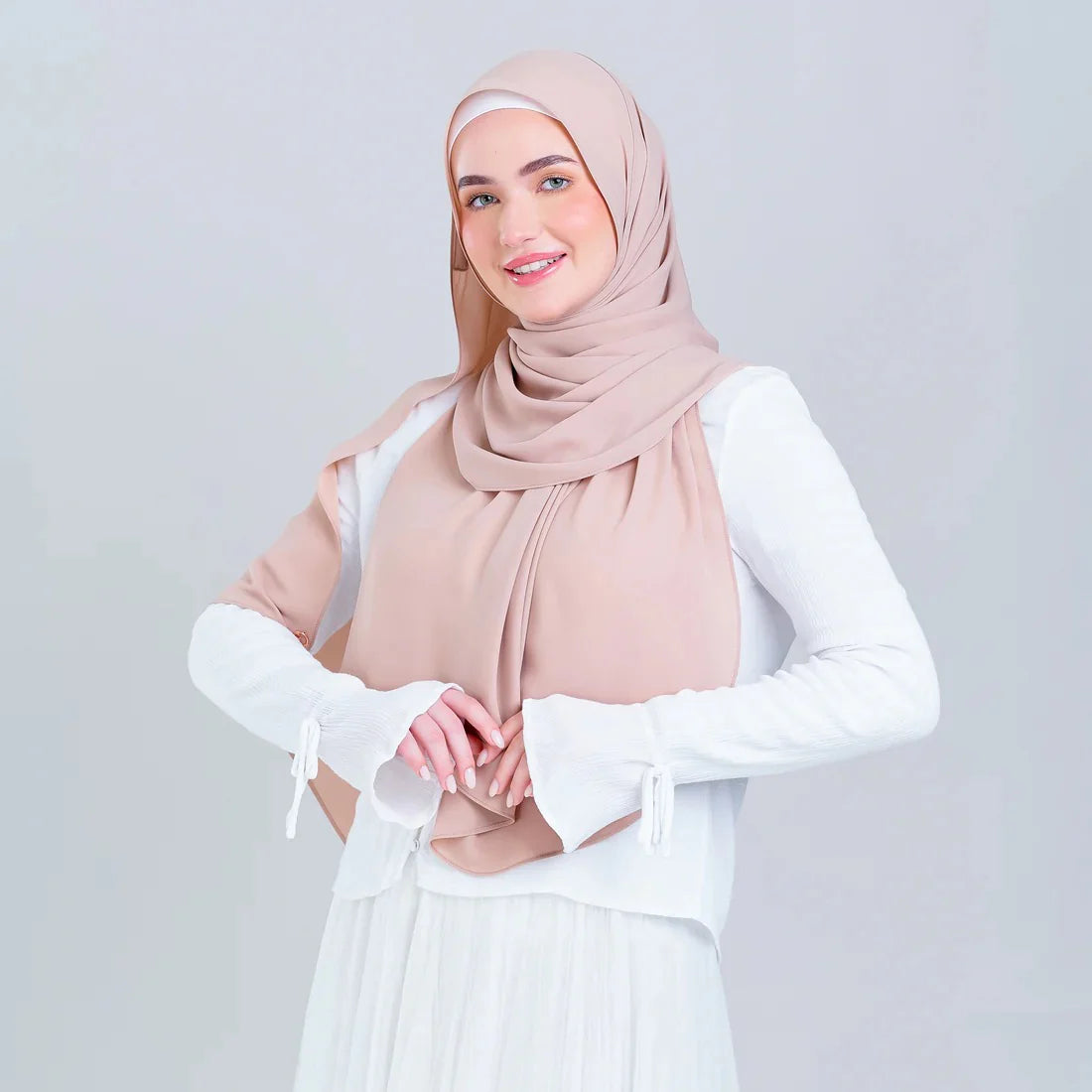 Tag n' Go Max [2M] | Premium Korean Chiffon in Nude