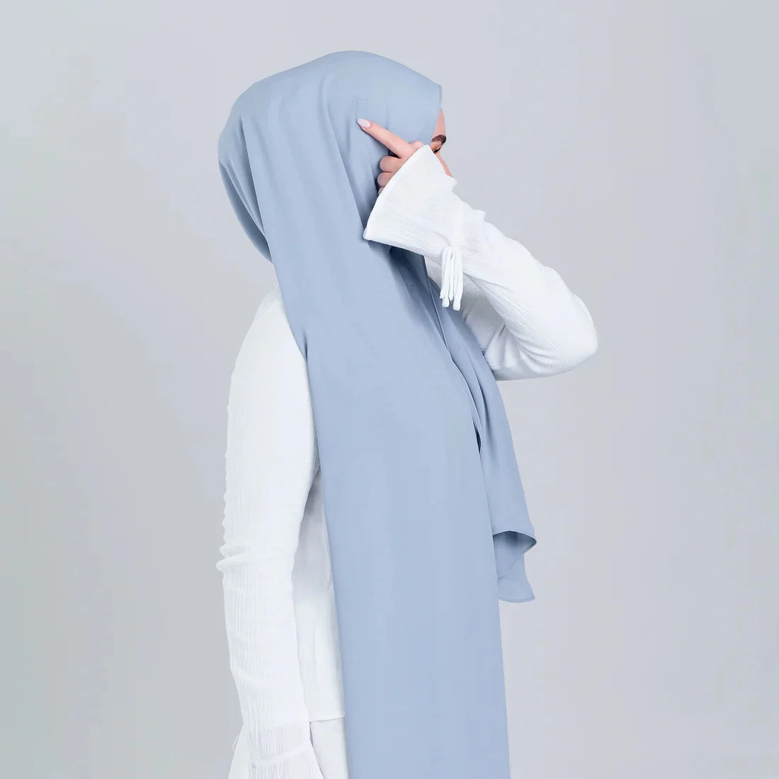 Tag n' Go Max [2M] | Premium Korean Chiffon in Powder Blue