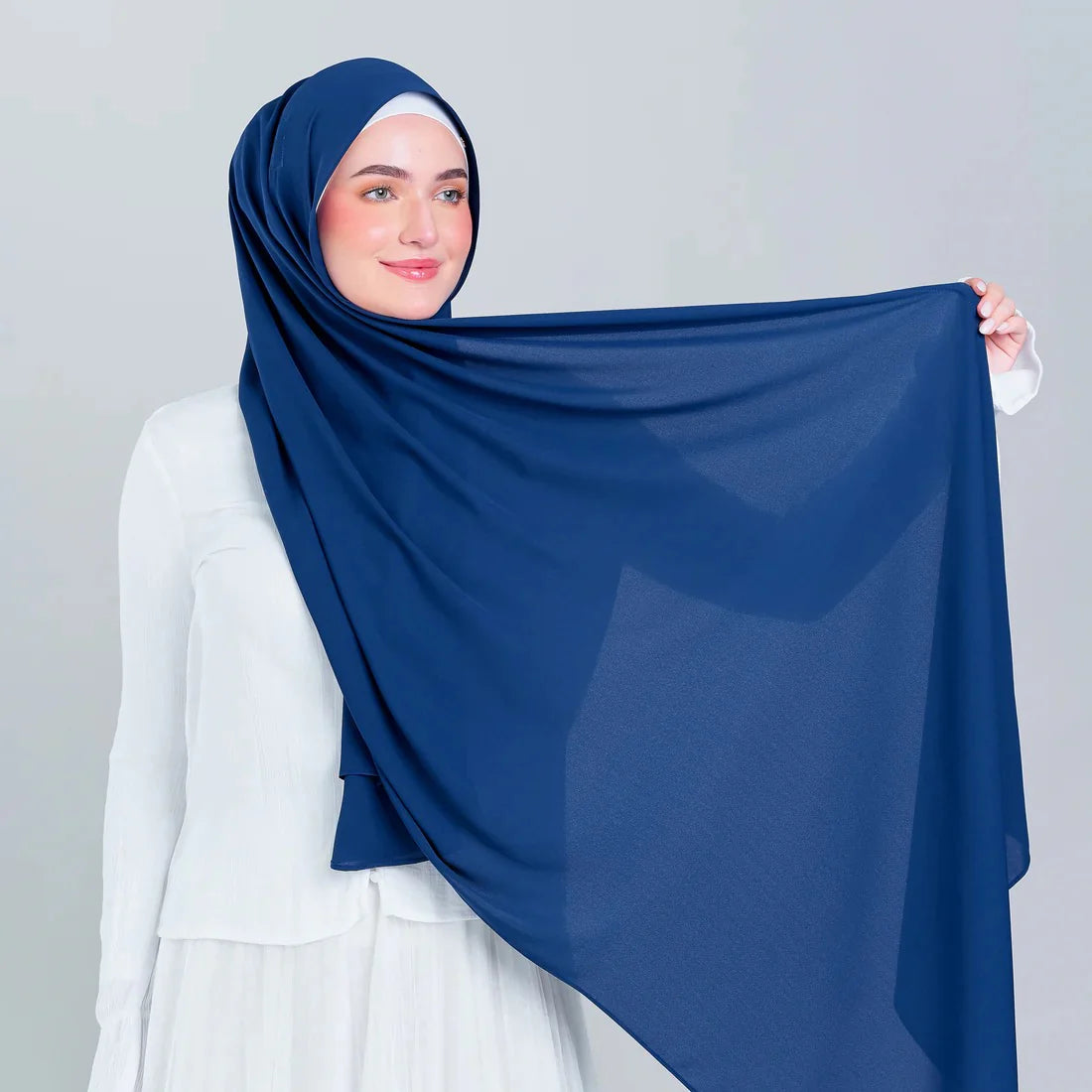 Tag n' Go Max [2M] | Premium Korean Chiffon in Midnight Blue