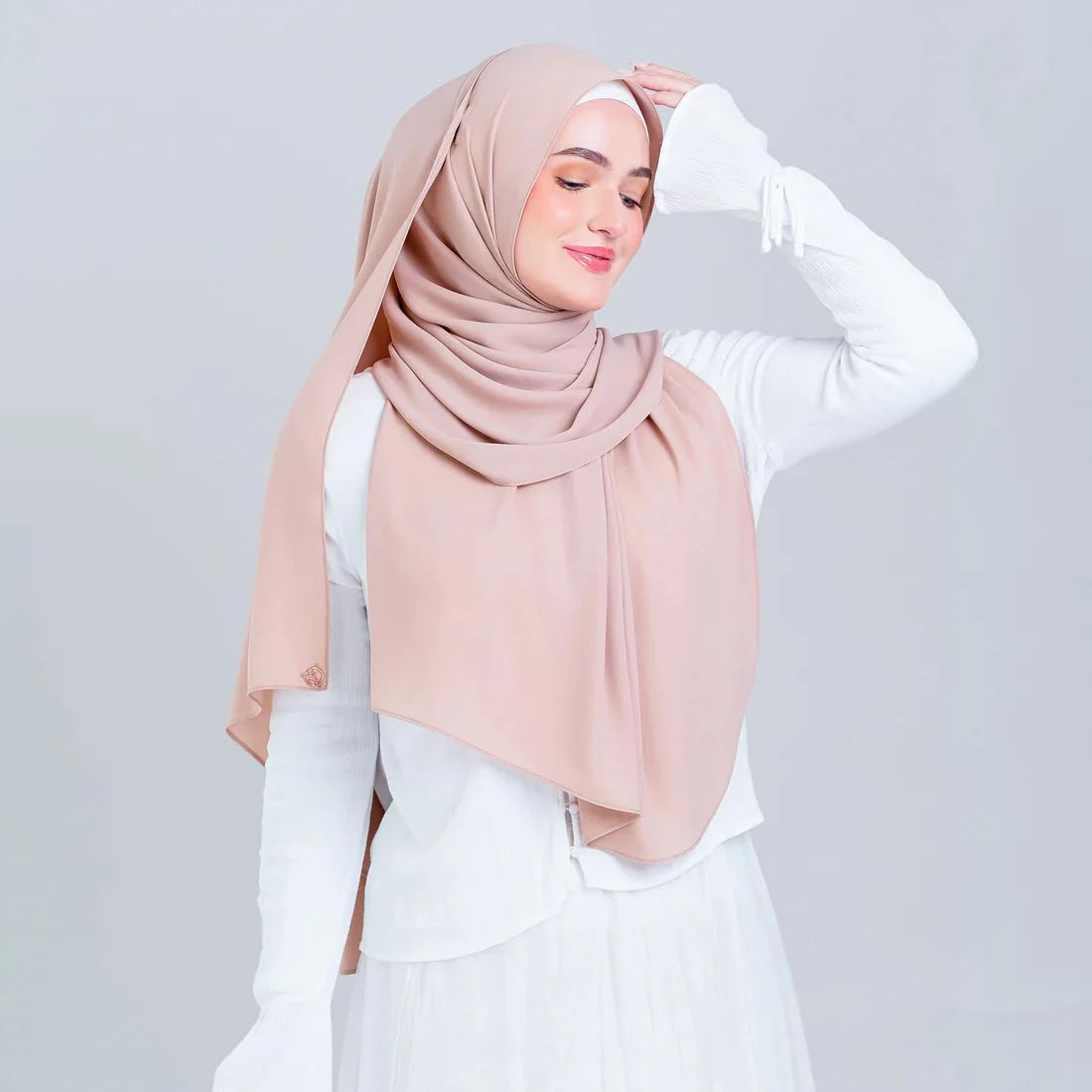 Tag n' Go Max [2M] | Premium Korean Chiffon in Nude