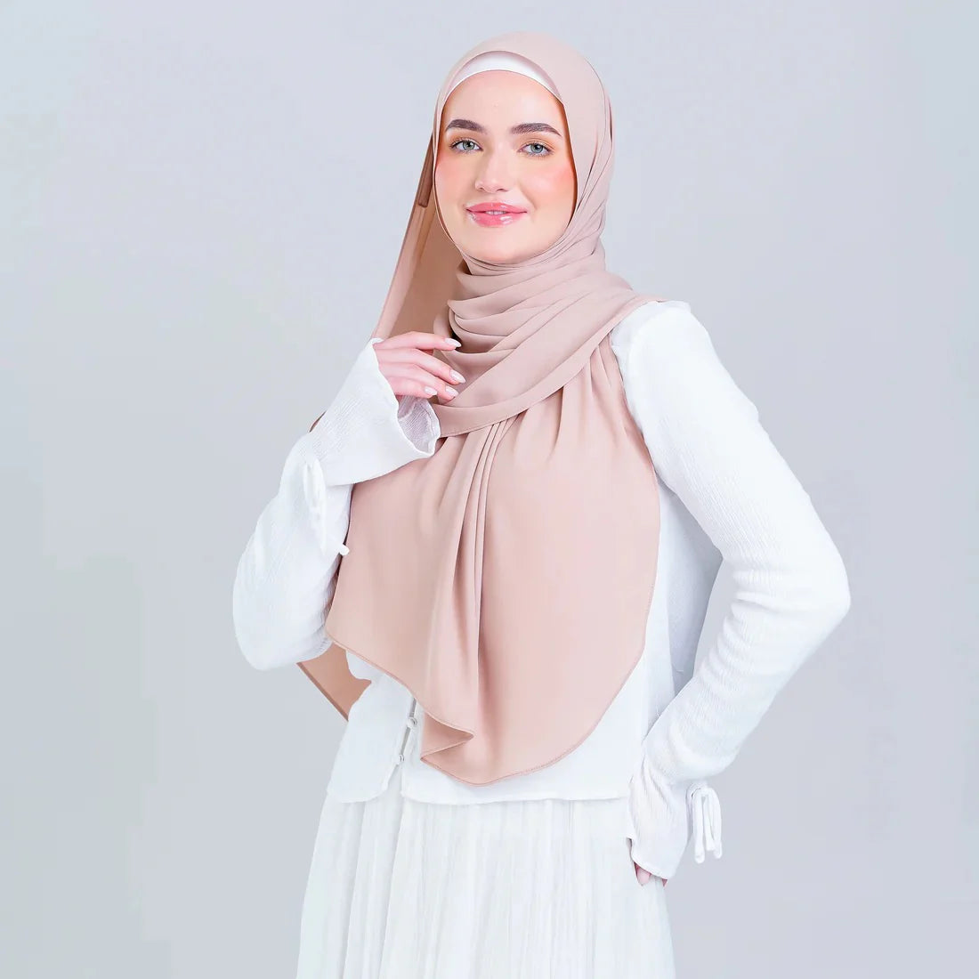 Tag n' Go Max [2M] | Premium Korean Chiffon in Nude