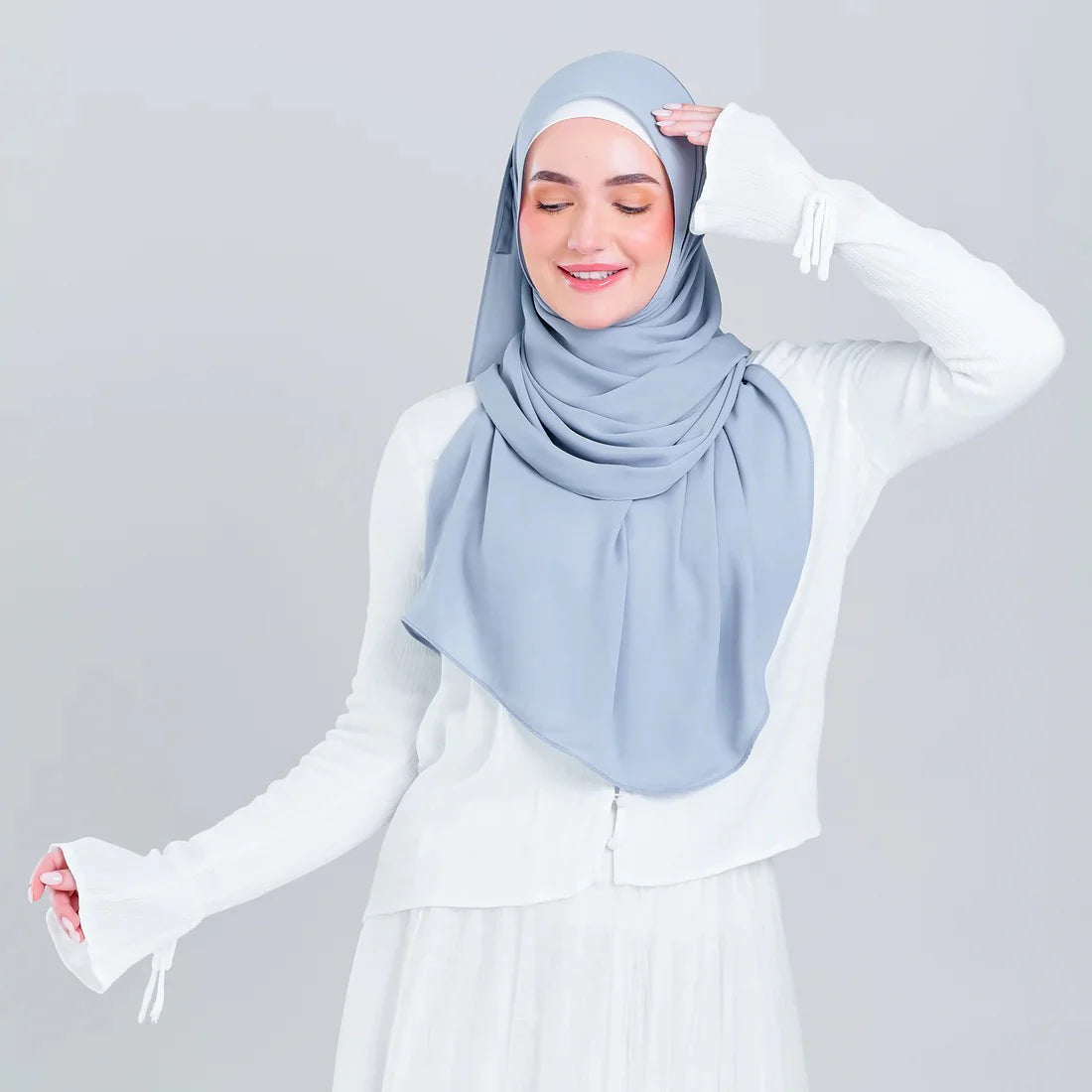 Tag n' Go Max [2M] | Premium Korean Chiffon in Powder Blue