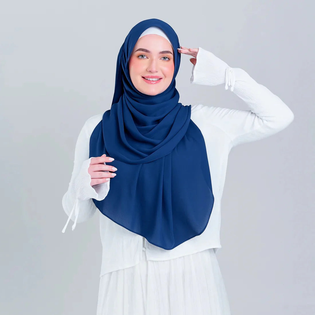 Tag n' Go Max [2M] | Premium Korean Chiffon in Midnight Blue