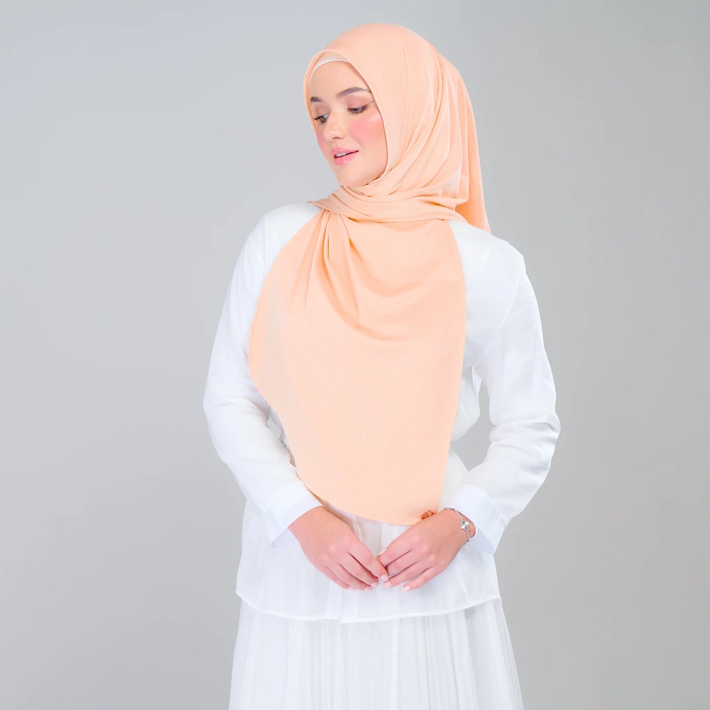 Instant Ribbed Tag & Go in Light Apricot