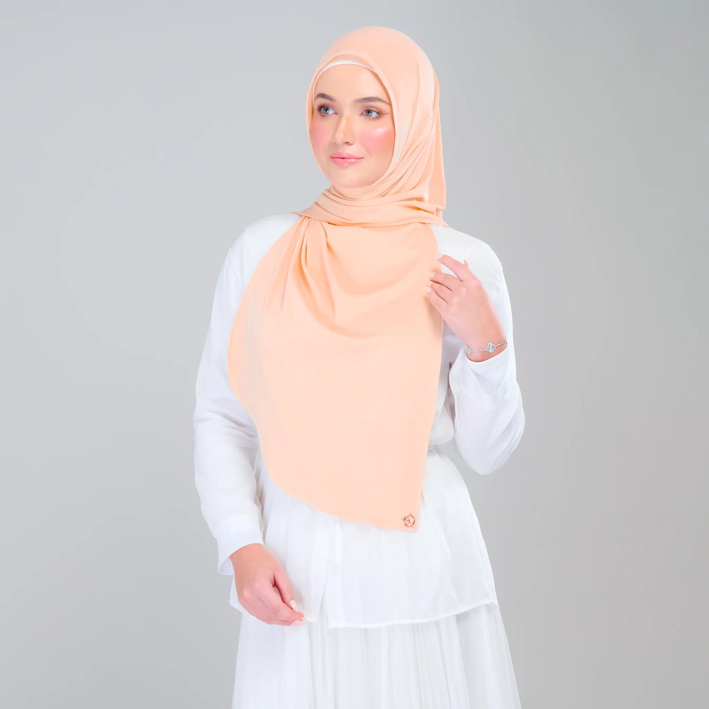 Instant Ribbed Tag & Go in Light Apricot