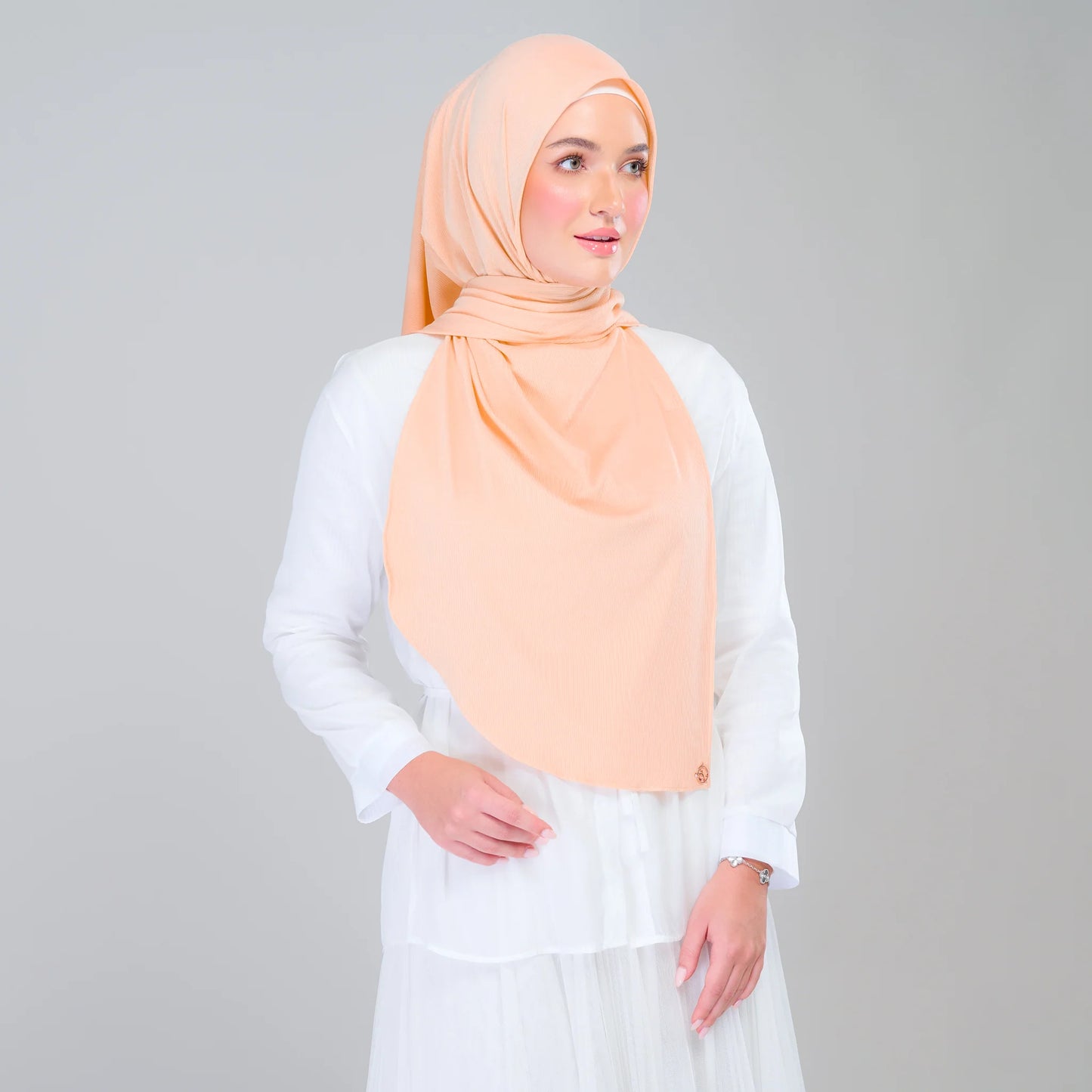 Instant Ribbed Tag & Go in Light Apricot