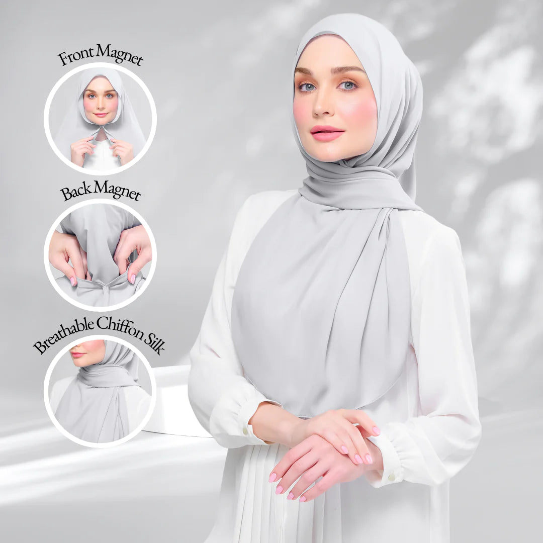 Instant Tag & Go l Chiffon Silk in Light Grey