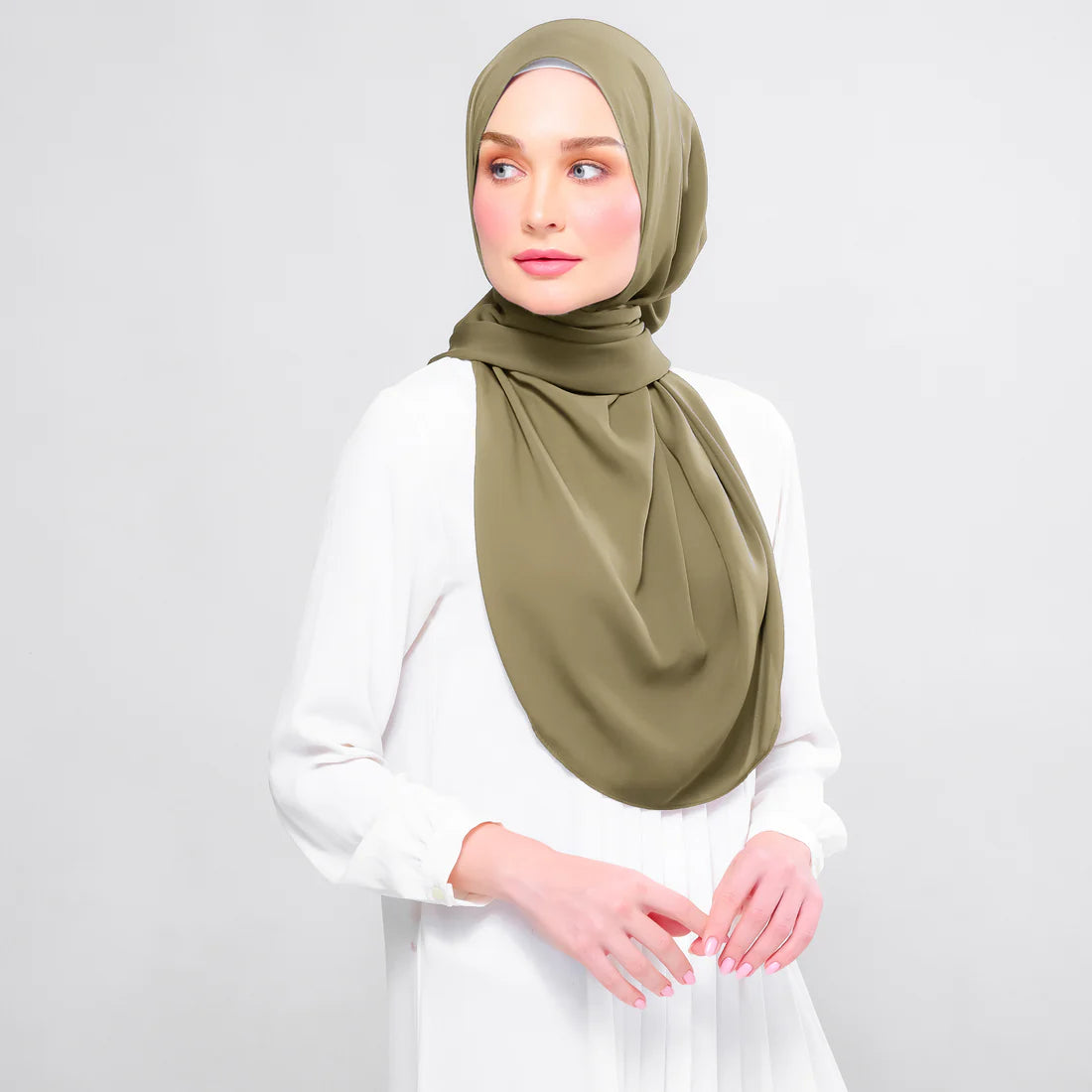 Instant Tag & Go l Chiffon Silk in Olive