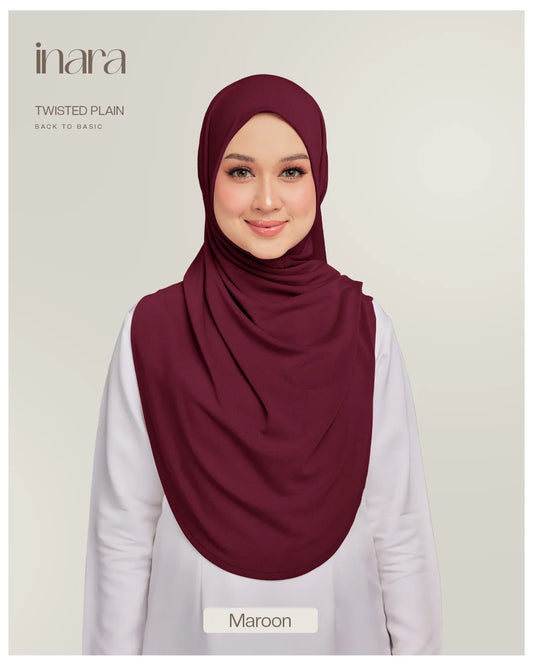 Inara Twist Instant by Heejab in Maroon