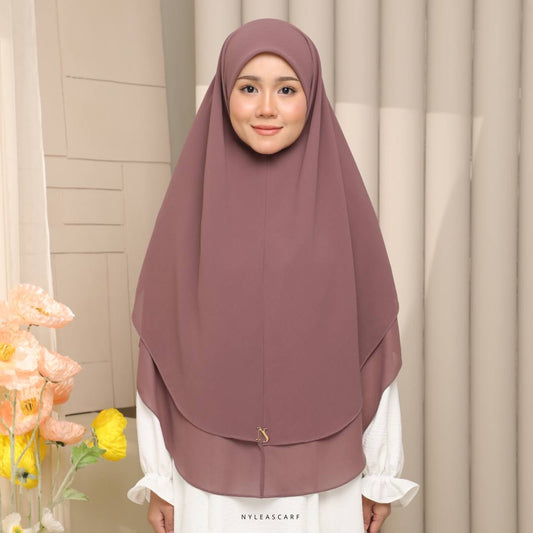 Raudhah Khimar in Taupe