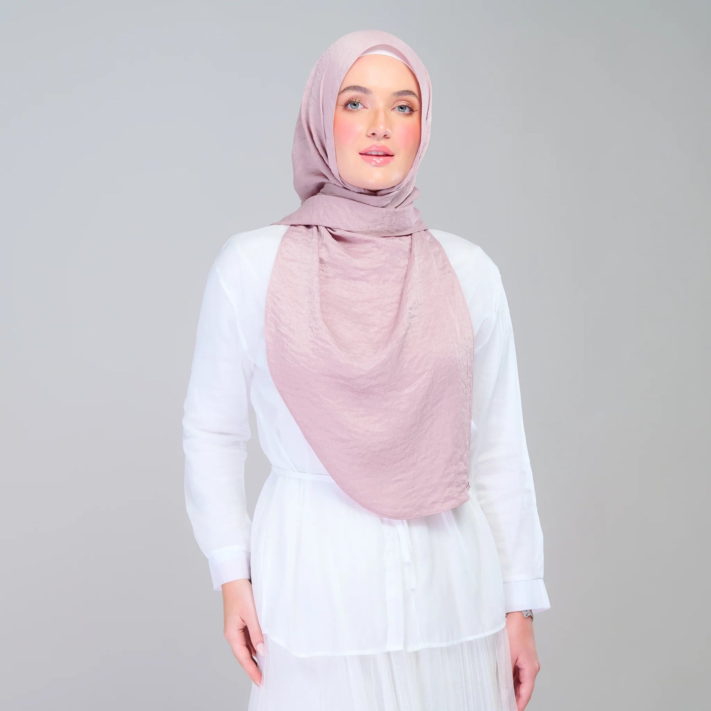 Instant Tag n' Go Shawl | Textured Silk in Soft Pink