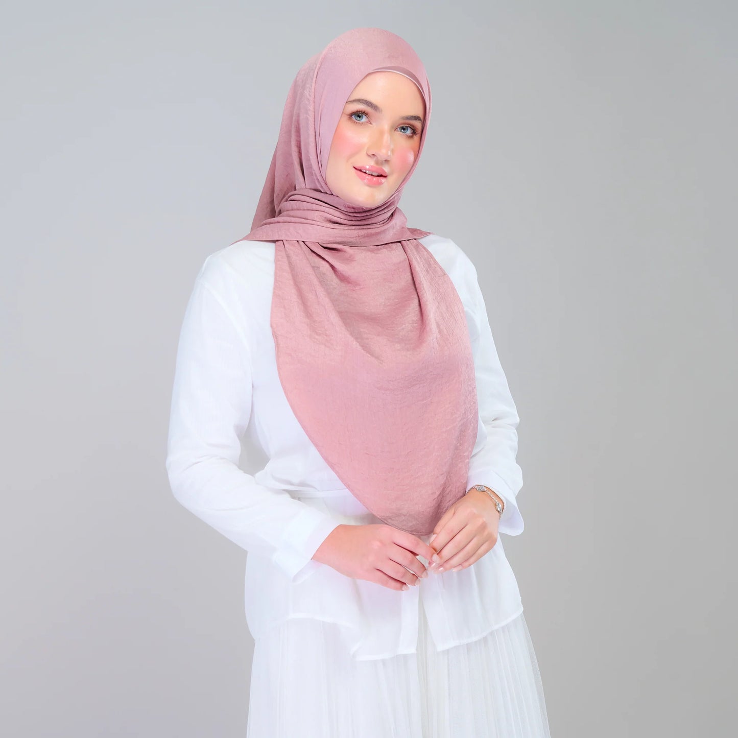 Instant Tag n' Go Shawl | Textured Silk in Blush