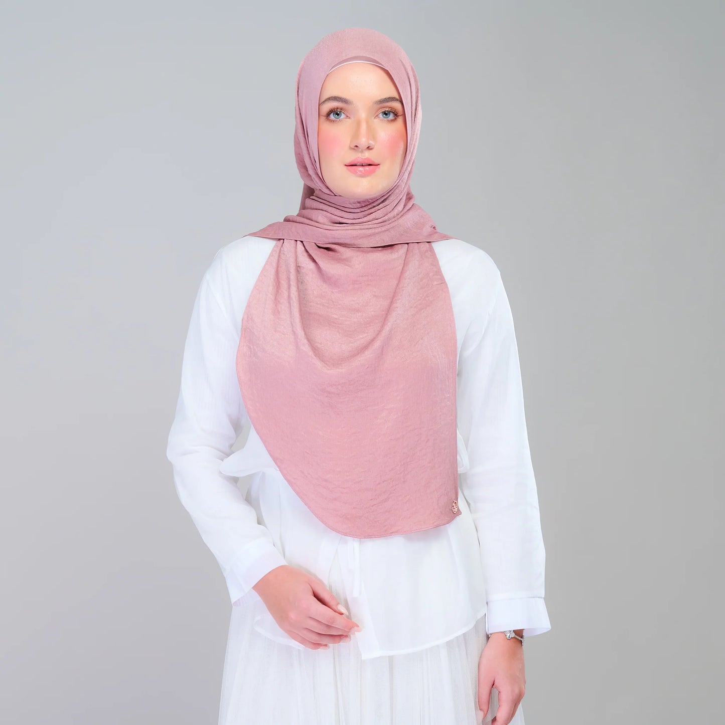 Instant Tag n' Go Shawl | Textured Silk in Blush