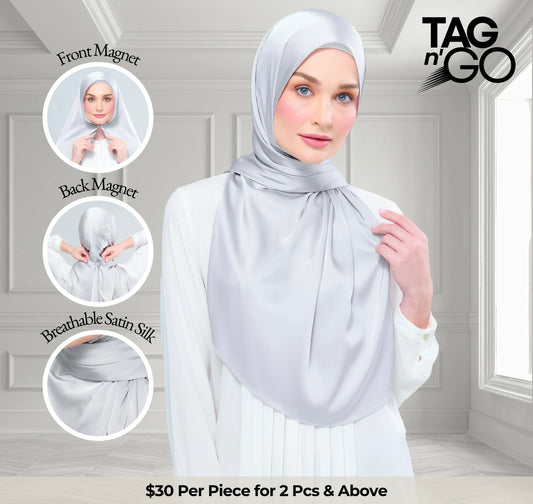 Instant Tag & Go | Satin Silk in Silver