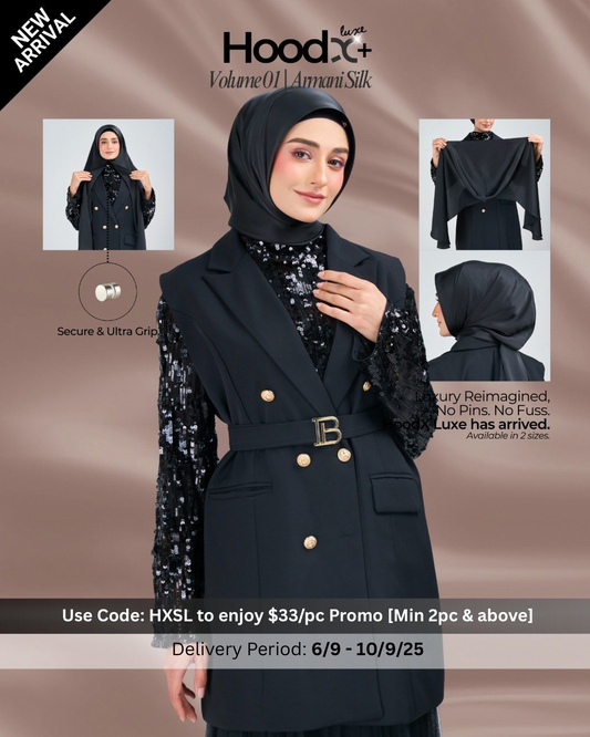 [★New] HoodX⁺Plus Luxe in Raven Black